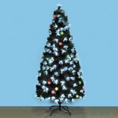 Umelý vianočný stromček s optickými vláknami a EVA guľami, 120 cm KIX 4/120