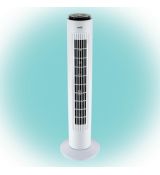 Stĺpový ventilátor s diaľ. ovládačom, biela, 74 cm, 50 W TWFR 74