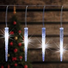 HOME Vianočné výrobky LED svietiaci reťazec s cencúľmi,  KJL 35