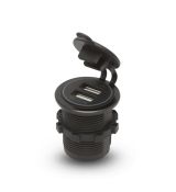 USB zásuvka zabudovateľná na miesto autozapaľovača s modrým podsvietením