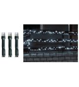 HOME Vianočné výrobky LED svietiaci reťazec, 200 LED, biely, studený odtieň, stále svetlo KKL 200C/WH